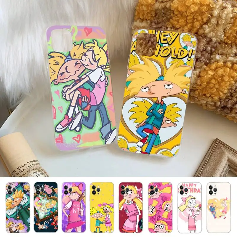 Hey Arnold  Phone Case Silicone Soft for iphone 14 13 12 11 Pro Mini XS MAX 8 7 6 Plus X XS XR Cover