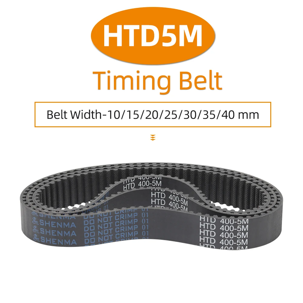 Timing Belt HTD5M360/365/370/375/380/385/390/395/400/405/410/415/420/425/430/435/440/445 Rubber Synchronous Belt Width 10-40mm