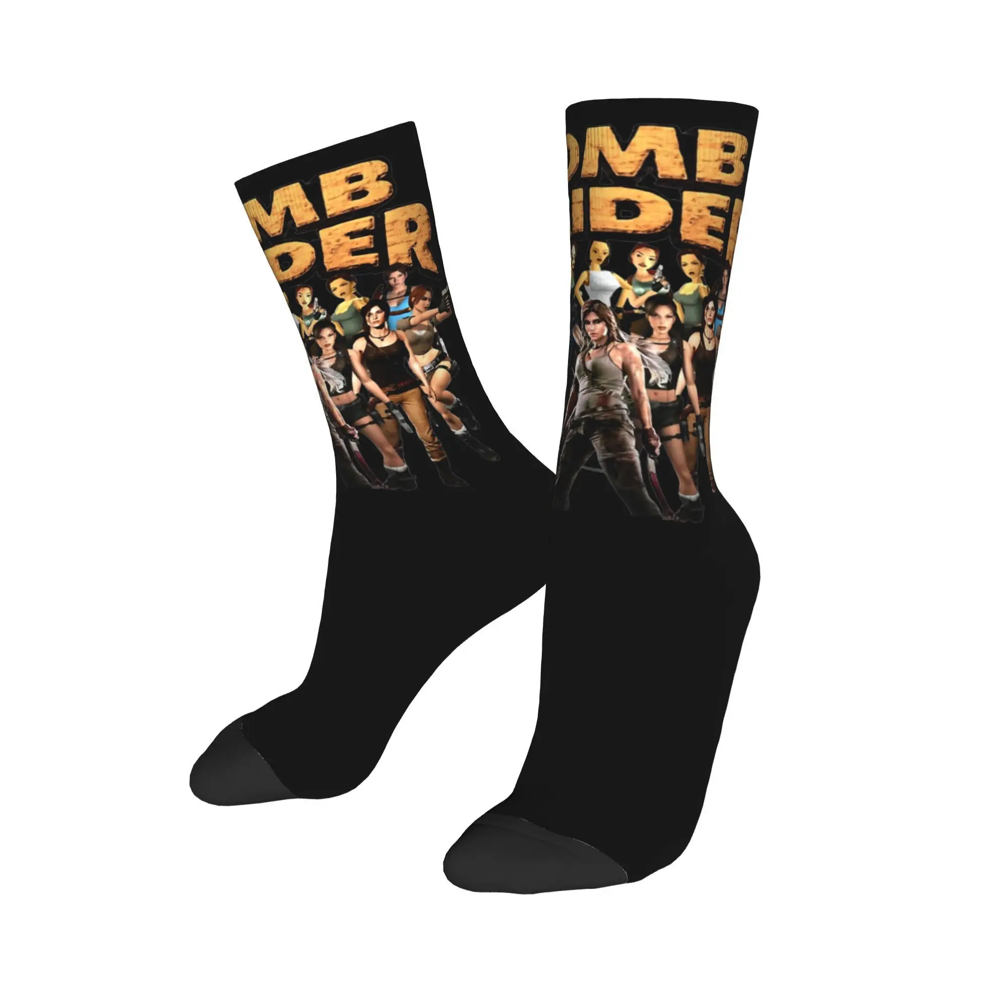 Tomb Raider Game Lover Chaussettes Douces pour Hommes et Femmes, Accessoires de ix, Chaussettes Confortables