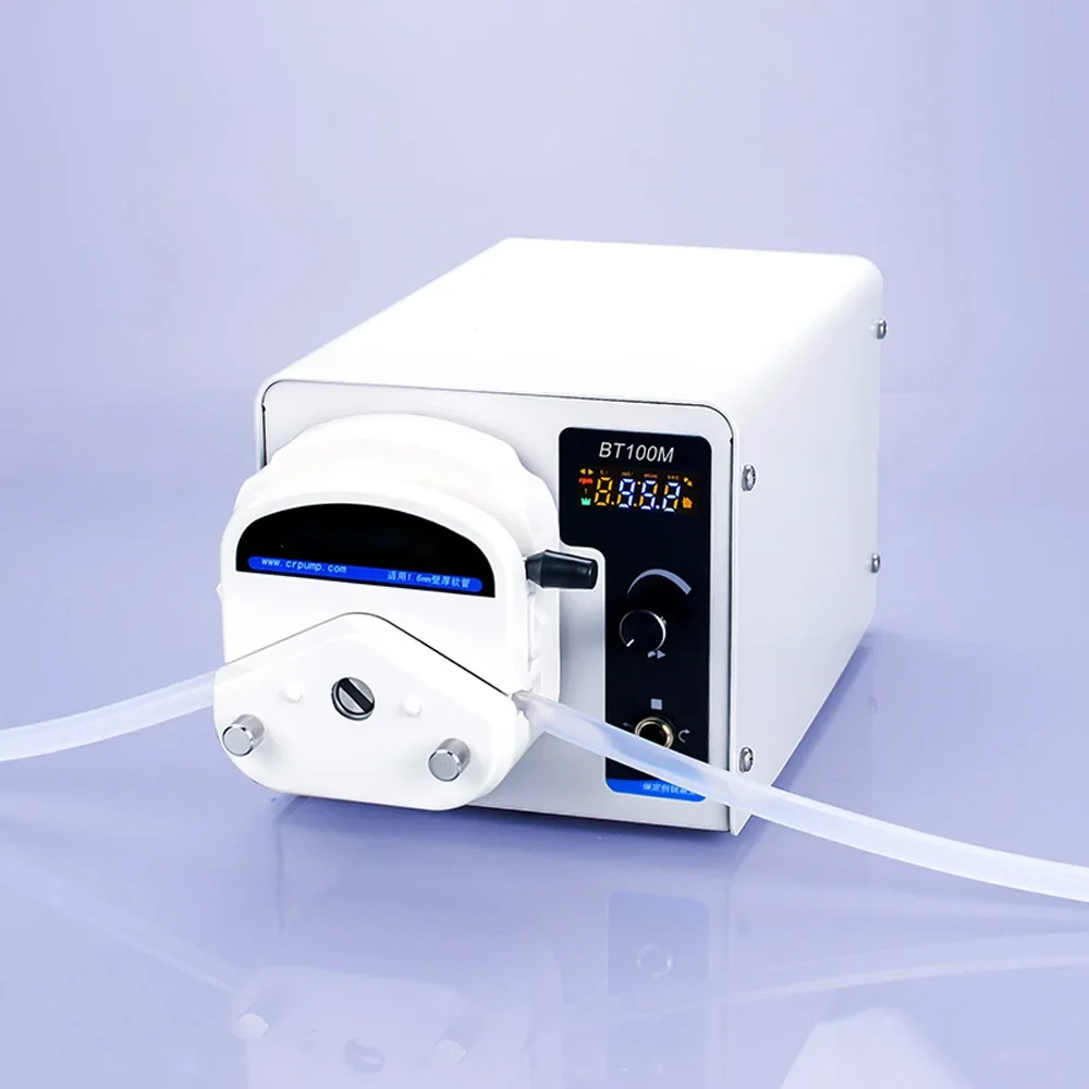 110V 220V LED Digital Peristaltic Pump BT100M Double Channels Liquid Transfer 0.1-100rpm