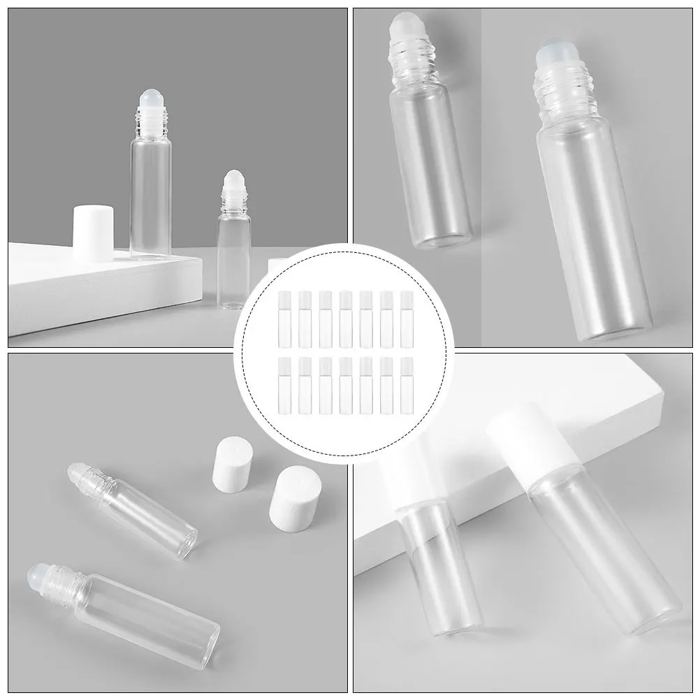 

15Pcs Compact Glass Roller Bottles Ideal for Travel and DIY Oil Blends Lotion Roller Bottle Glass Essential Oil Bottle