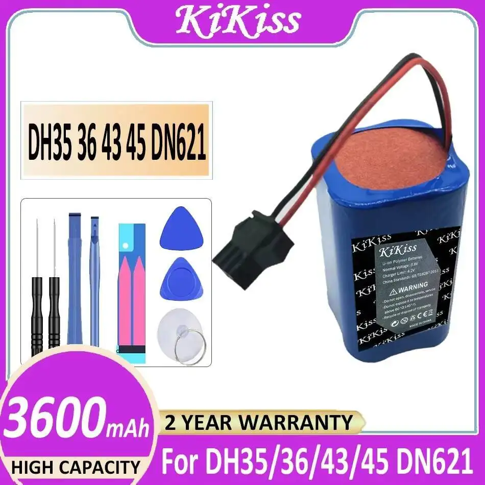 

For Ecovacs Deebot DH35 DH36 DH43 DH45 DN621 DS35 DS625 Safe Electronic Device Battery 3600Mah