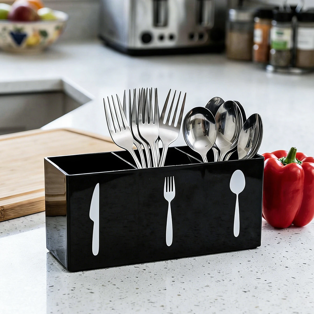 Cutlery Storage Box Birthday Party Decor Kitchen Counter Home Dining Table Restaurant Organizer Forks Knives Spoons Holder Box