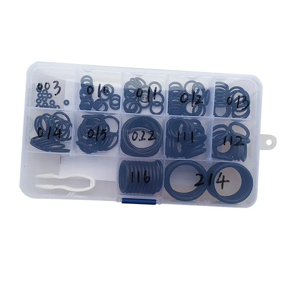 170 pezzi Scuba Diving O-Ring Kit 12 misure Dive Gear Repair ricambio