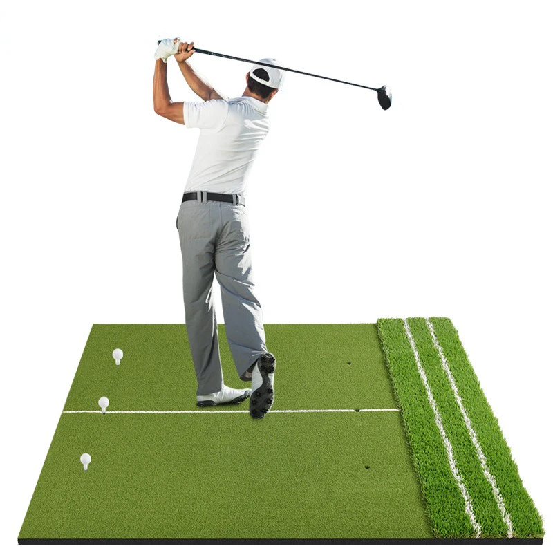 

Multifunctional Golf Hitting Mat Dual Grass Practice Mat for Indoor/Outdoor Swing Training Durable Golf Training Accessories