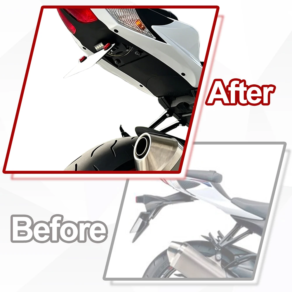 Motorcycle Rear Tail Tidy Fender Eliminator Fit For SUZUKI GSXR600 / GSXR 750 2011-2026 License Plate Holder Bracket LED Light