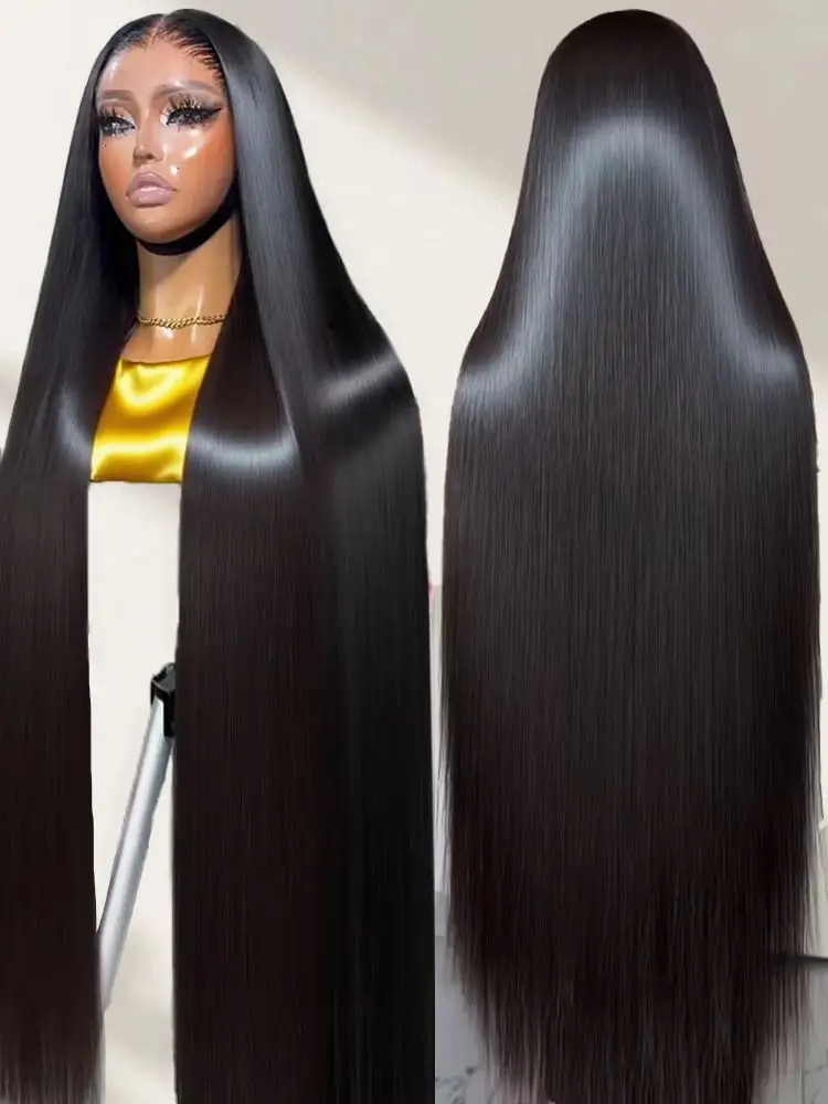 

13x4 Lace Front Wigs Straight HD Transparent Lace Front Wigs Human Hair Pre Plucked Natural Color 200 Density With Baby Hair