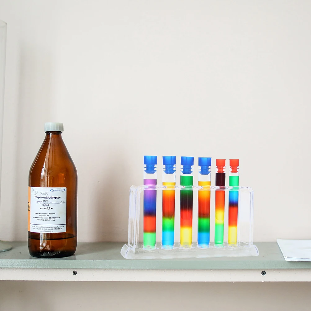 

4pcs Plastic Test Tube Rack Clear Tube Holder 2- Storage Organizer Round Hole Stand For Science Classroom