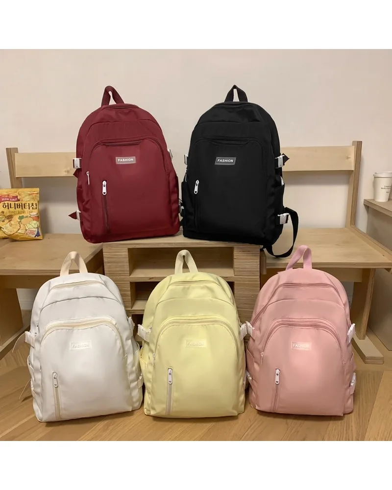 

New school season custom printing student schoolbag outdoor storage backpack simple letters out sports backpack
