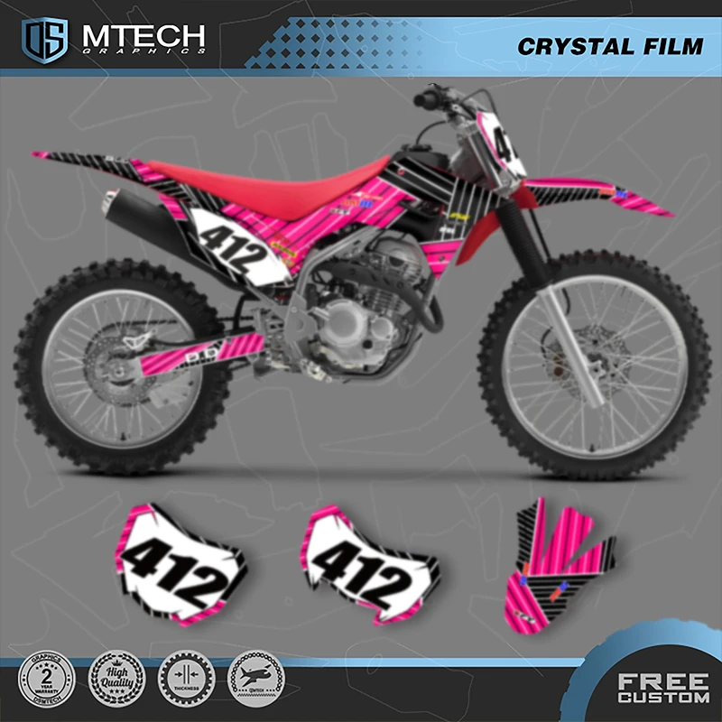 

DSMTECH Motorcycle Graphic Decals Stickers Kits For Honda CRF250F 2019 2020 2021 250F 250cc Motocycle Customized 004