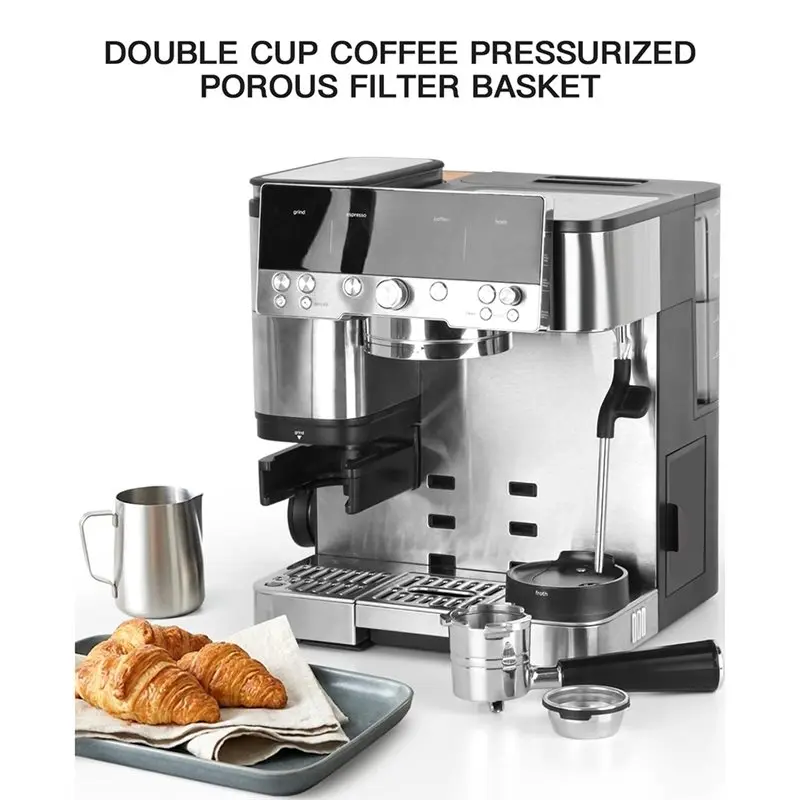 2025 Hot Style For Ninja Luxe ES601 ES701 Double Cup Filter Basket, Coffee Pressurized Porous Filter, Portafilter Basket Coffee
