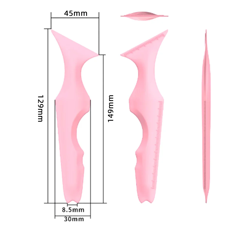 Silicone Eyeliner Ruler Multi-Functional Eye Makeup Assist Eyeliner Tool Eyelash Paint Lipstick Silicone Beauty Ruler