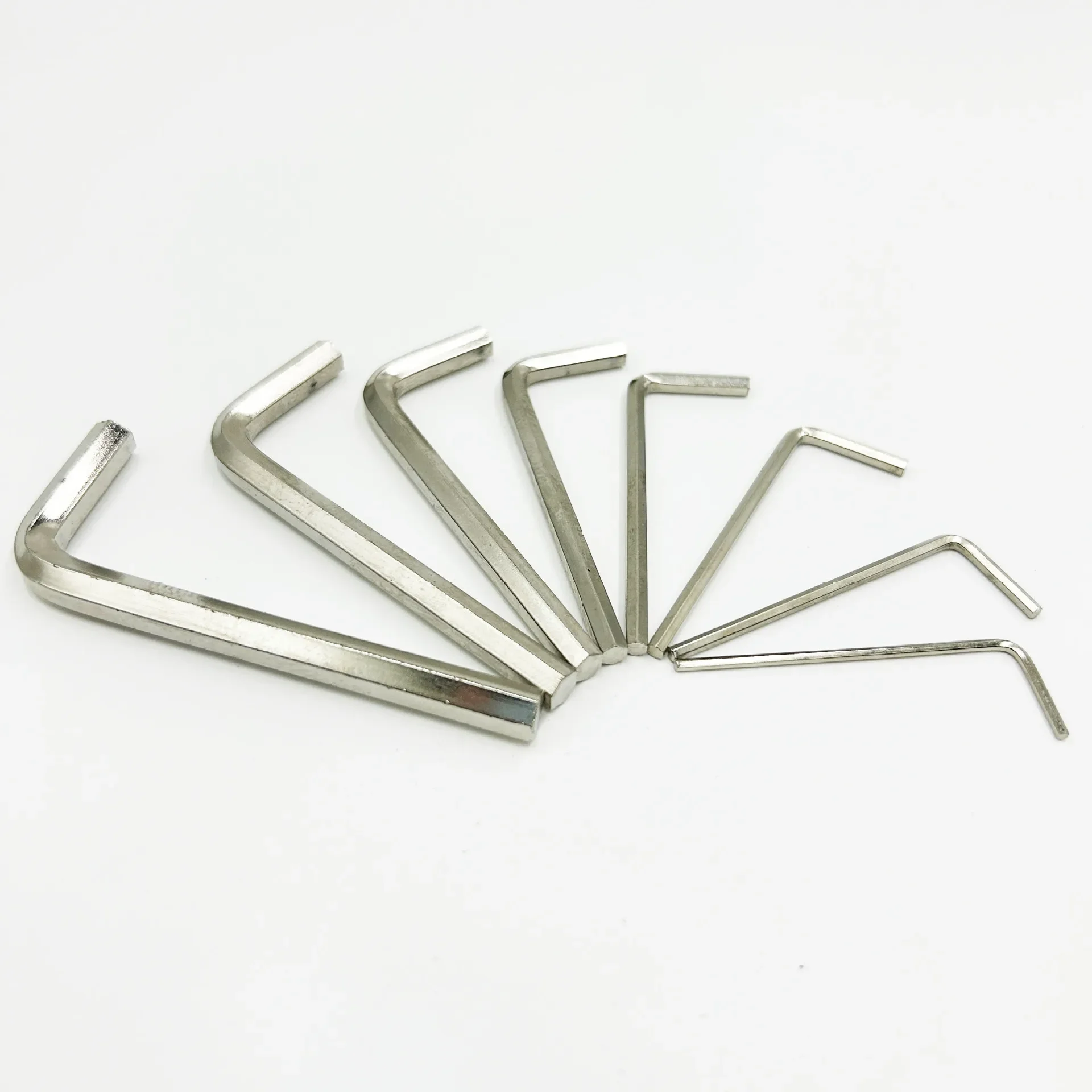 1.5/2/2.5/3/4/5/5.5/6mm 8-Piece Metric Hex Key Set Hardened Nickel-Plated Allen Wrench