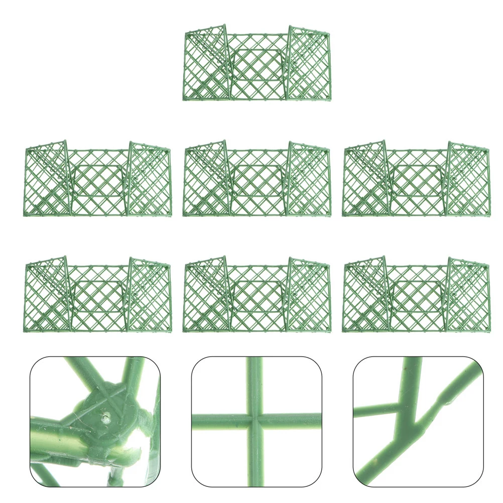 

20pcs Flower Mud Fixer Holder For Floral Arrangement Wedding Party Plastic Flower Sponge Blocks Frame Cage Bowl Net Tool