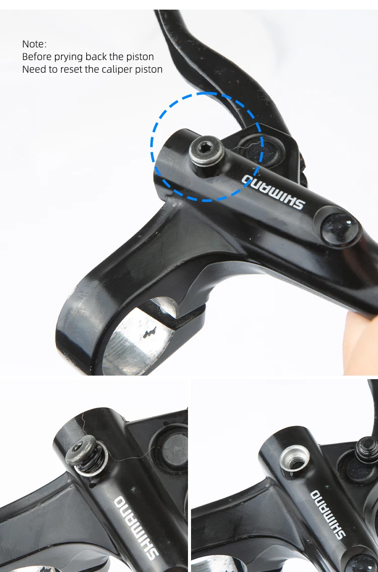 AXI Fahrrad-Bremskolben-Wartungswerkzeug, Werkzeug zum Zurücksetzen der Kolbenvorsprünge, Aluminium-Fahrradwerkzeug zum einseitigen Klemmen des Kolbens – Detail 14