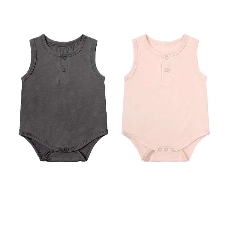 

Newborn Baby Clothes Vest Romper Bamboo Fiber Sleeveless Solid Color Jumpsuit Summer Baby Boy Girls Outfits 0-24 Months