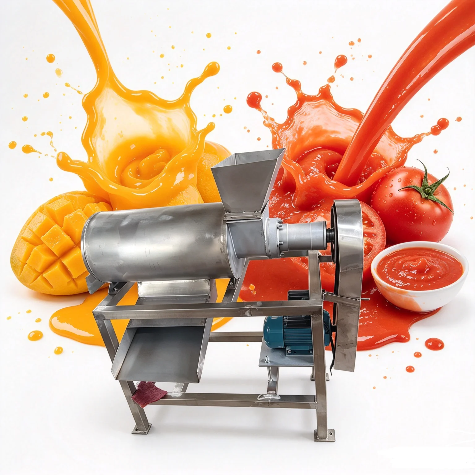 Tomato Paste Production Line / Fruit Beater Tomato Sauce Machine Blueberry Sauce Machine HJ-CM026