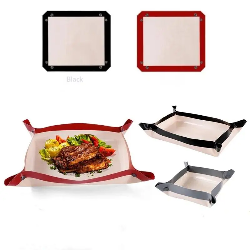 Silicone Baking Mat Non-Stick Leakproof Heat Resistant Washable Pad for Cookie Tray Oven Cake Pastry Making Use