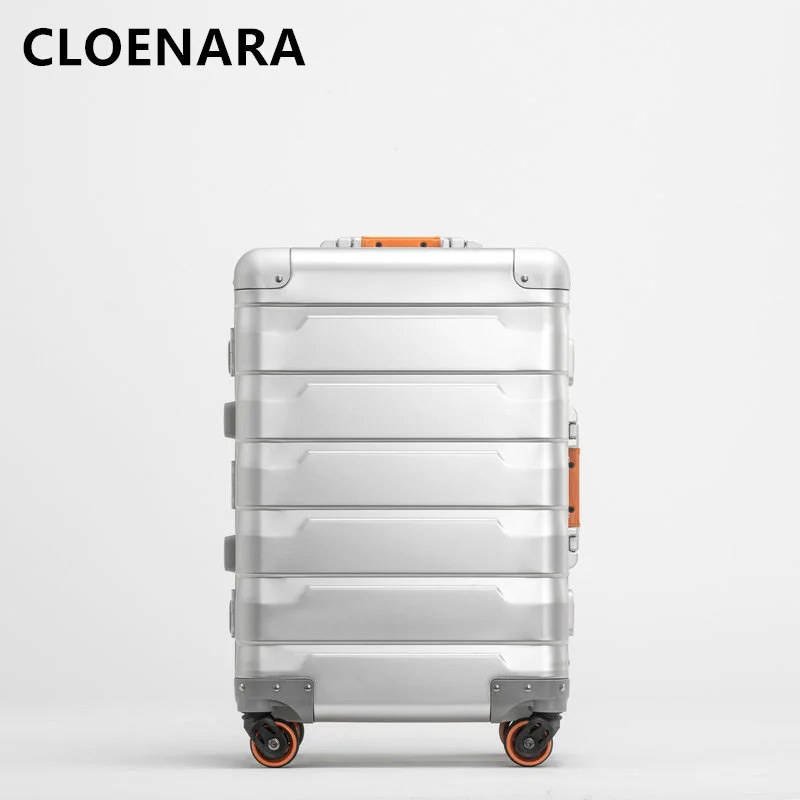 COLENARA Cabin Luggage 20 Inches Business Boarding Box 24 Full Aluminum Magnesium Alloy Trolley Case Men\'s Carry-on Suitcase