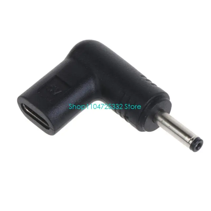 P5EA Type C Female Input to 3.5mm x 1.35mm Power Charging Adapter 90 Degree Converter Power Adaptor