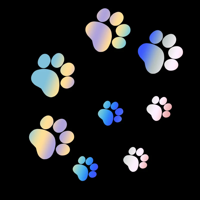 

Cute Cat Paw Print Car Sticker – Waterproof PVC Decal for Cars, Mailbox, Laptop, Window, Home Decoration – Pet Lover Gift