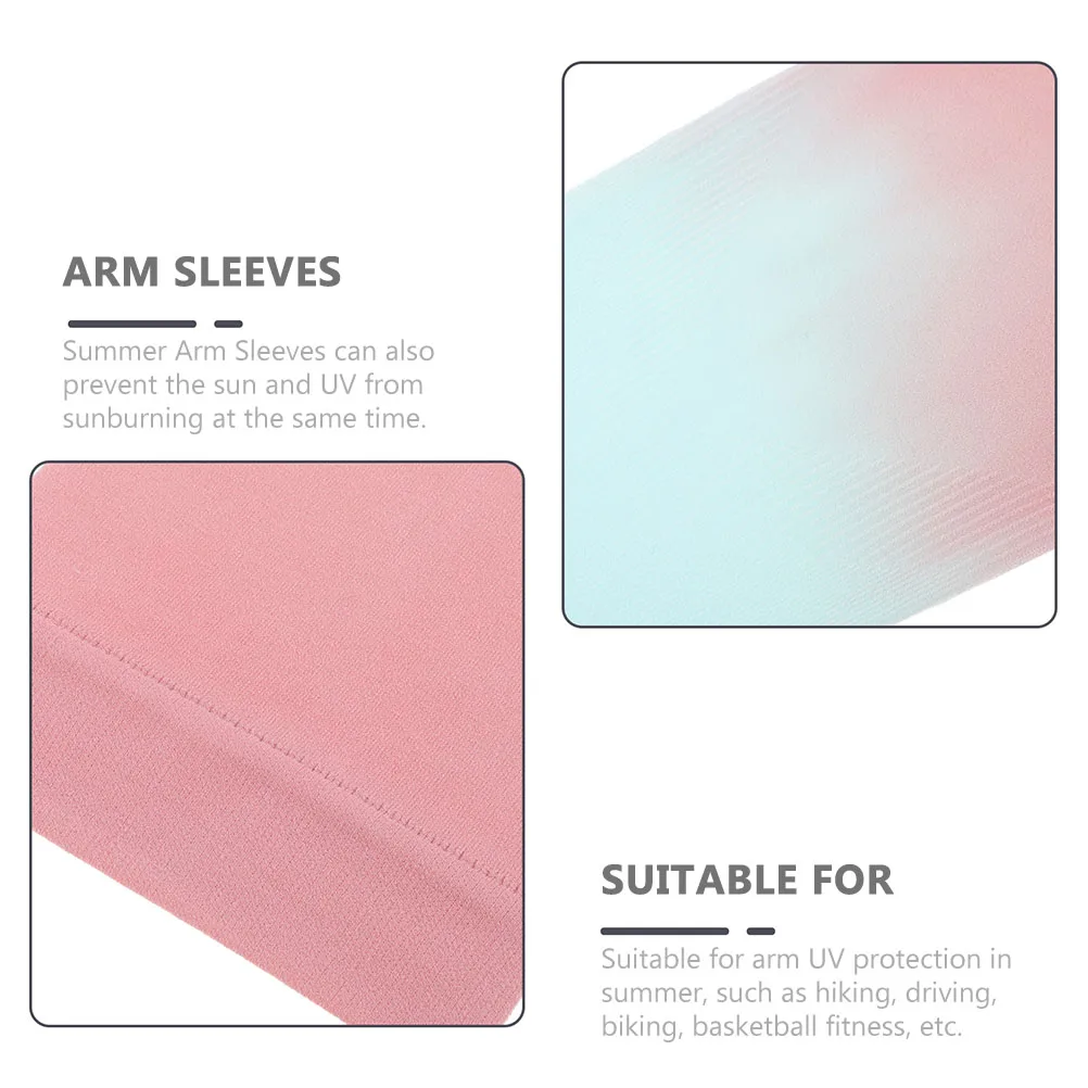 

2 Pairs Ice Silk Sleeve Gloves Cooling Arm Sleeves Gothic to Cover Arms for Men Sports Summer Man