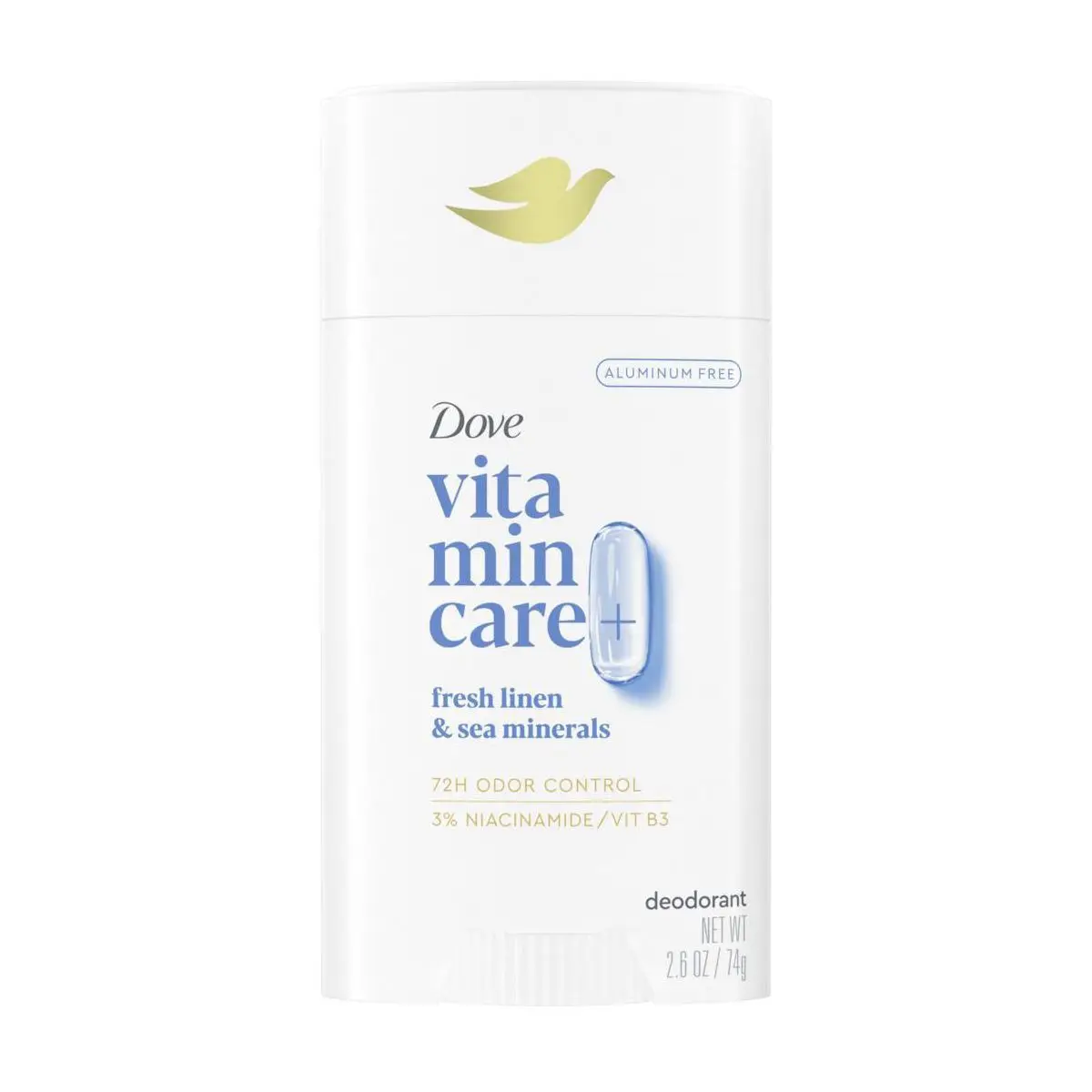 

Beauty VitaminCare+ Aluminum Free Deodorant Stick with Niacinamide - Fresh Linen and Sea Minerals - 2.6oz