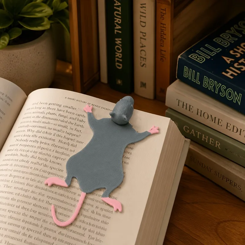 3D printed humorous mouse bookmarks, fun and stress-relieving, school/office/gift use, back to school season, Christmas gift