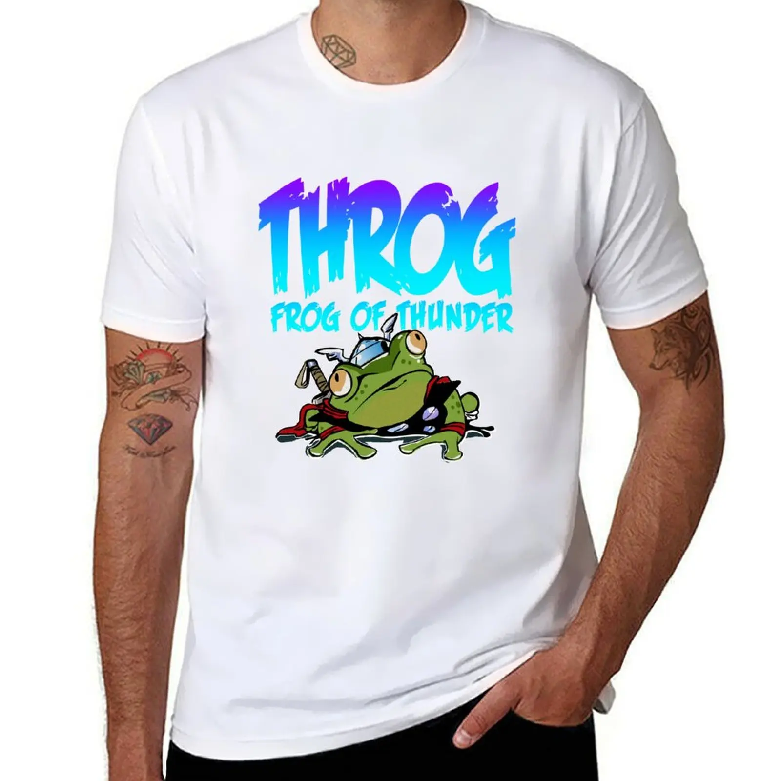 

Throg: Frog of Thunder T-Shirt man t shirts for men t shirt man plain T-Shirt