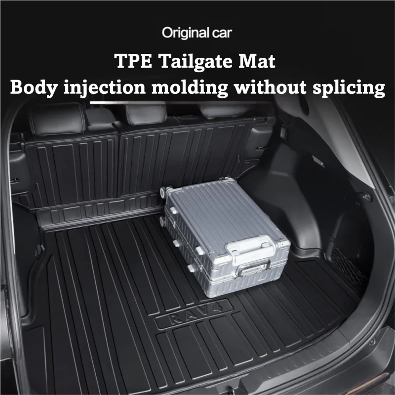 

For 2009 - 2024 Toyota Rav4 Hybrid RAV4 TPE Car Rear Trunk Mats Waterproof Trunk Mats Storage Pads Auto Accessories