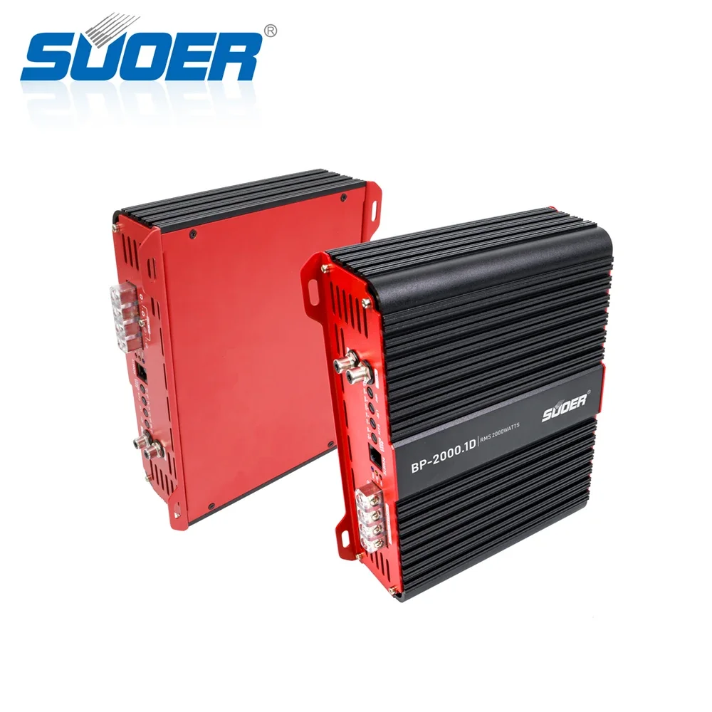 

Hot Sale Suoer BP-2000 High-Power 2000W Mono Class D Car Power Amplifier Subwoofer Speaker 12V Modified Car Audio With Crossover