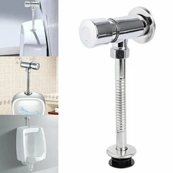 Urinal Toilet Flush Valve Button Type Manual Delay Automatic Shutoff Push Urinal Valve Straight For Public Toilet Bathroom Parts