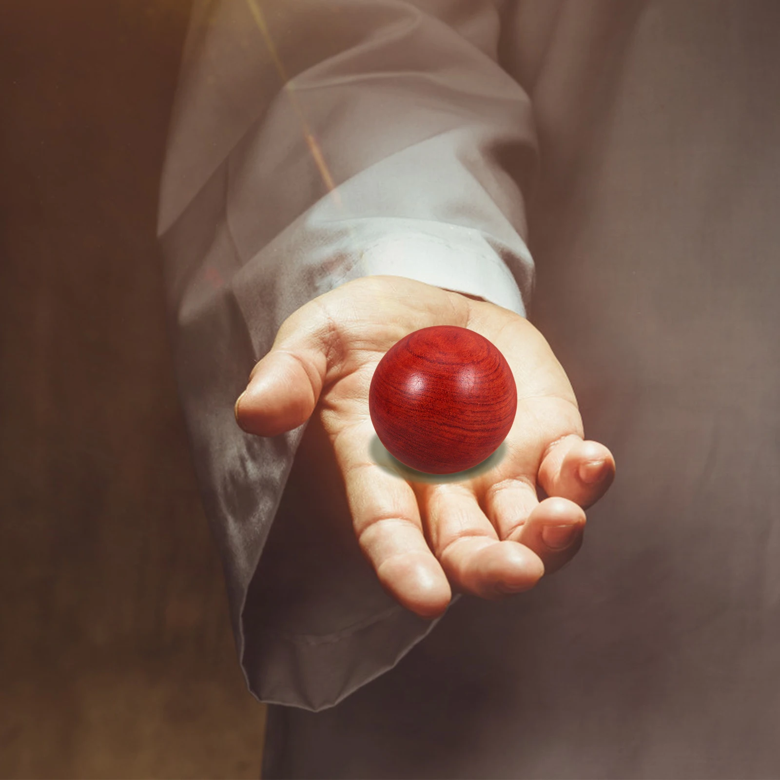 

2Pcs Chinese Baoding Balls Handcrafted Wooden Massage Tool for Hand Exercises and Muscle Relaxation Anywhere Reflex Ball