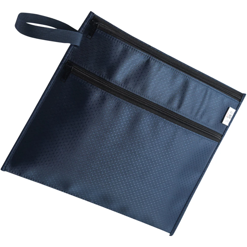 

Documents Bag Waterproof Zipper File Organizer Folder Portable Holder Blue Expandable Travel