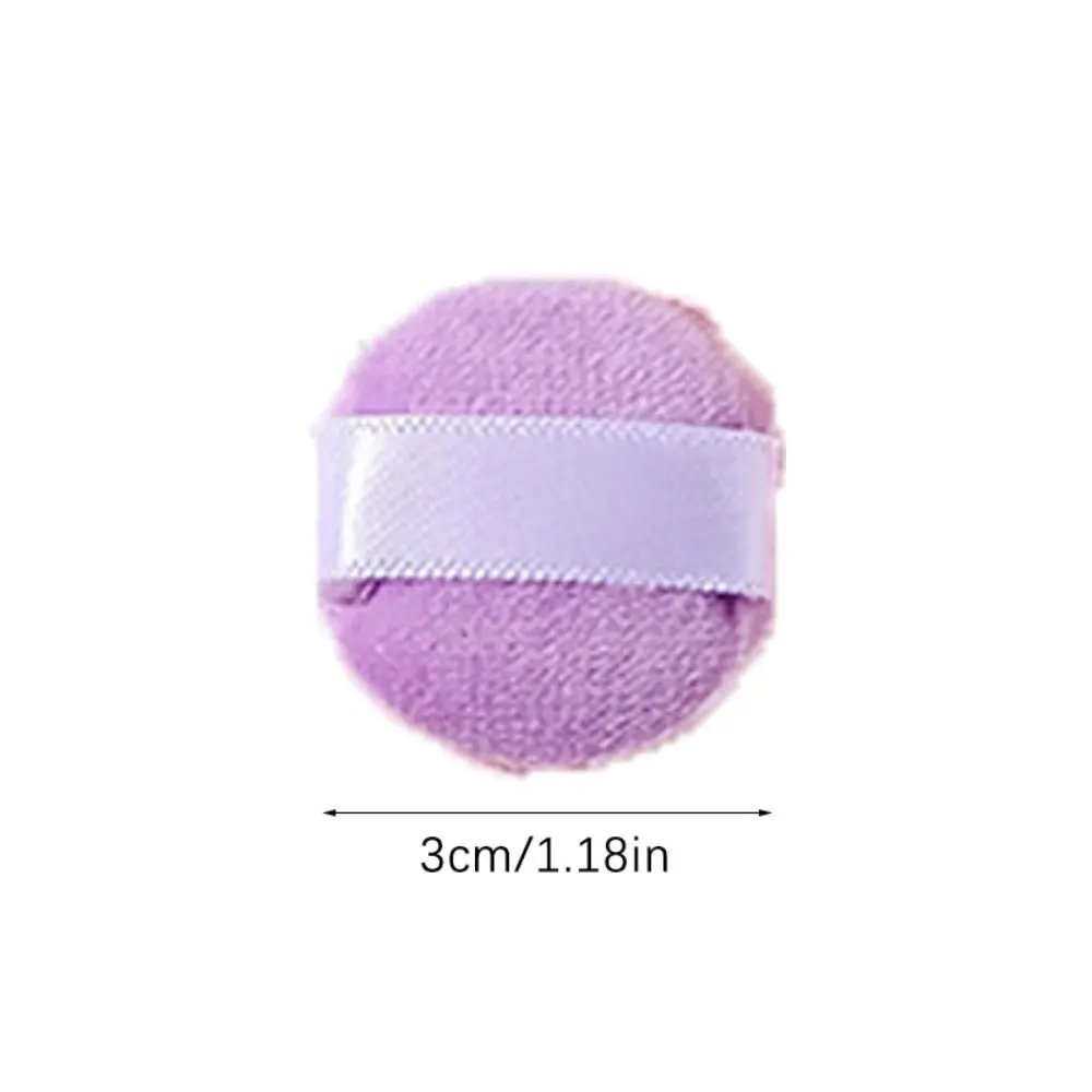 Mini tamaño Puff cojín cosmético profesional cristal terciopelo Color corrector aleatorio base maquillaje herramienta de belleza detalle maquillaje