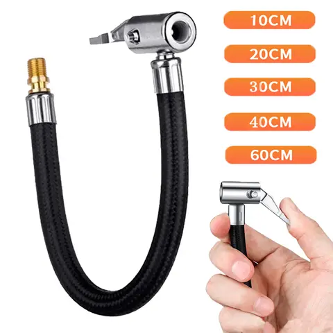 10/20/30/60cm Car Tire Air Inflat Extension Hose Motorcycle Tyre Inflation Tube Adapter Connector Hose Car Exterior Accessories