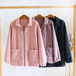 2026 Autumn/Winter New Couple Thickened Flannel Pajamas Men's and Women's Zipper One Piece Top Windproof Home Fur Coat Pajamas