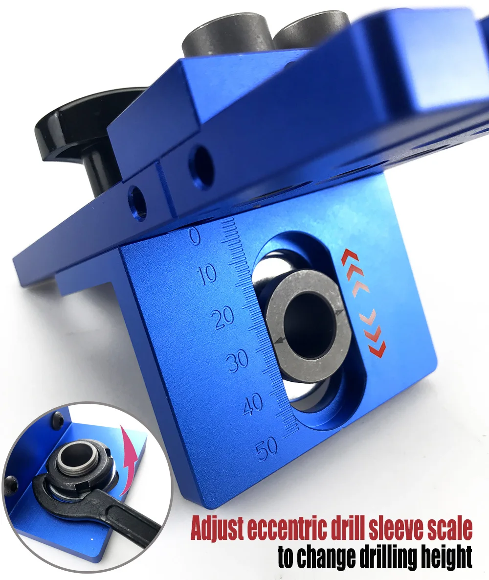 3-in-1 hole opener, wood embedded parts locator, round wood tenon hole opener, wood furniture woodworking hole puncher view 3