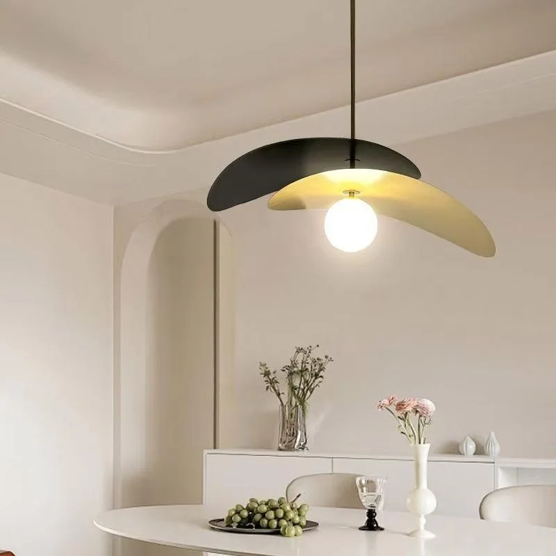 

French Style Hat Pendant Light Nordic Cream Pendant Light Dining Room Bedroom Study Bar Living Room Lighting Fixtures