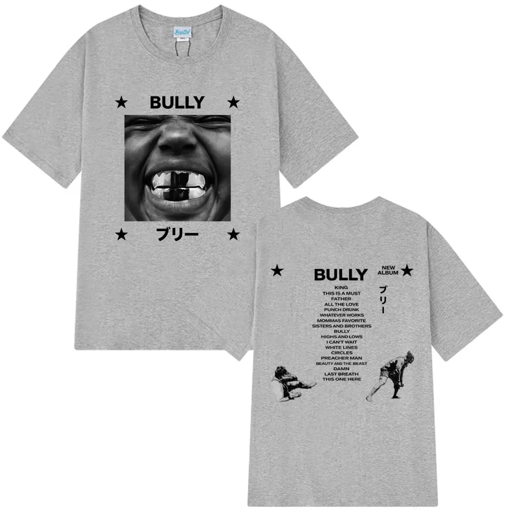 Kanye West Bully Album 2026 Tour Print T Shirt Men Women Gothic Punk T-shirt Loose Casual Hip-hop Cotton T-shirts Streetwear