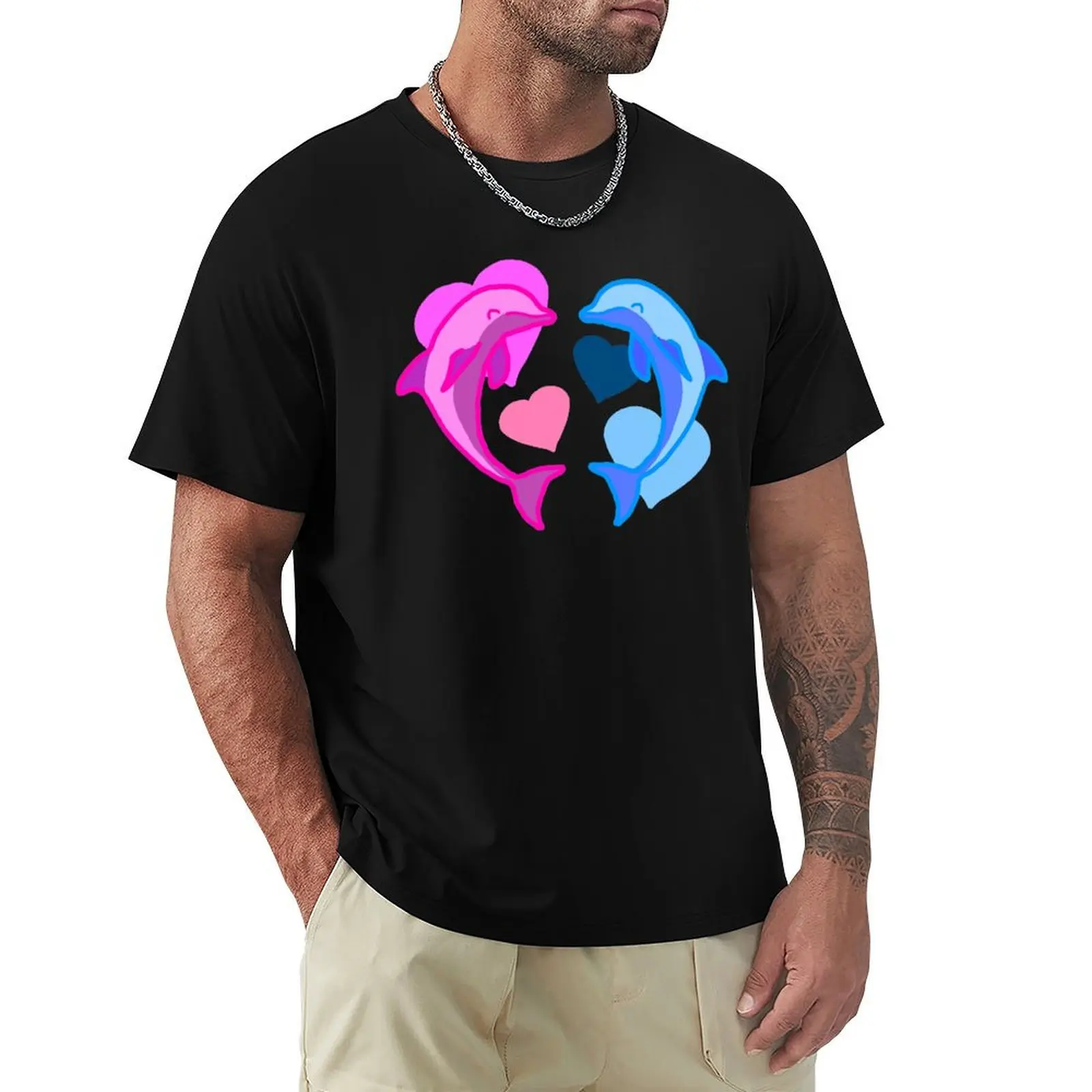 Dolphin Love T-Shirt Dry Fit Running Short Sleeve Top