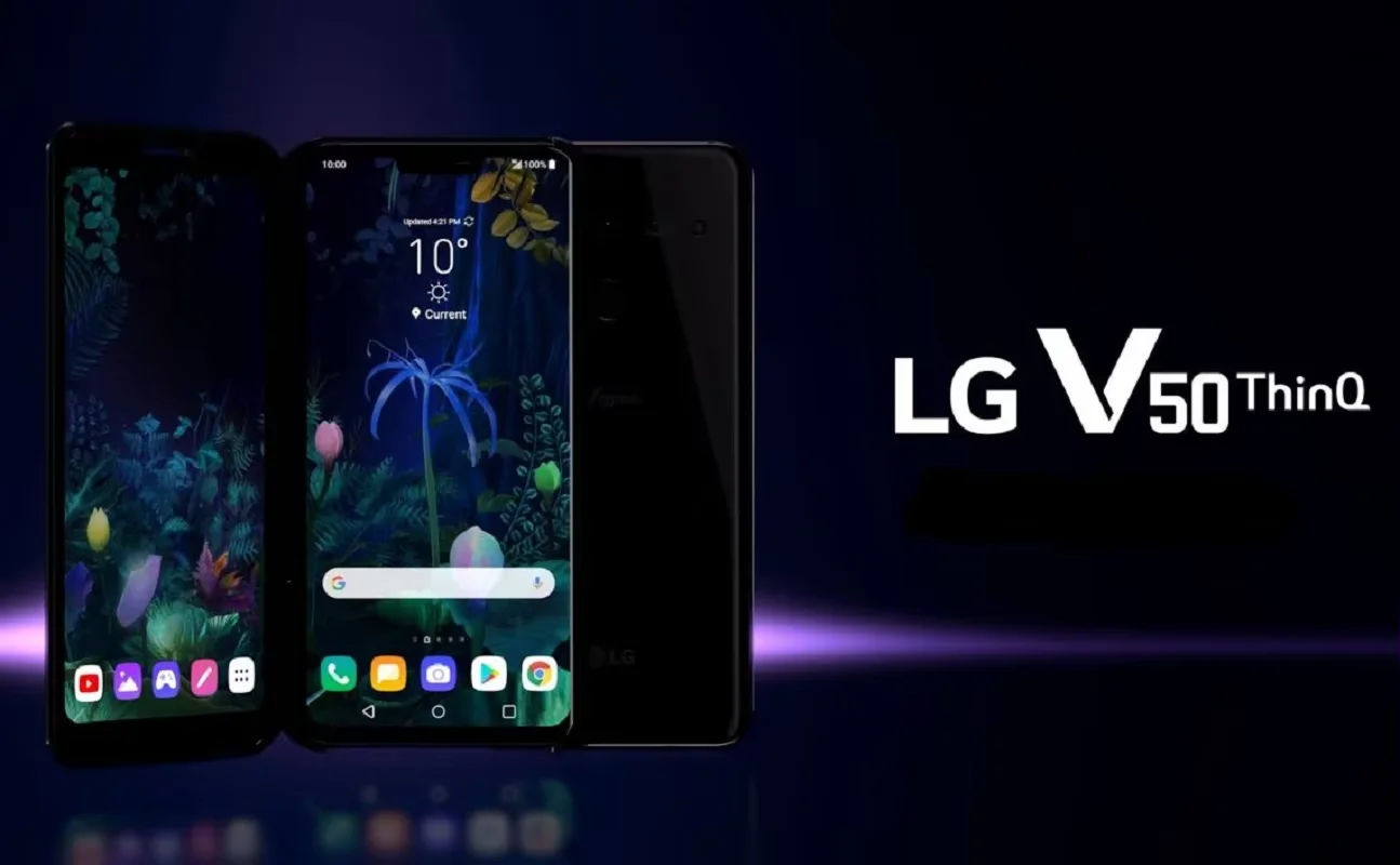 الأصلي فتح LG V50 V500N ThinQ 6.4 بوصة 6GB RAM 128GB ROM 16MP ثلاثة كاميرا خلفية بصمة الهاتف ثنائي الشاشة لعبة الهاتف HD