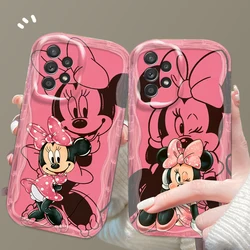 Süße Disney Mickey für Samsung A55 A54 A53 A52 A35 A34 A33 A32 A25 A24 A23 A22 A21 A15 5g Wellen öl Funda Telefon hülle