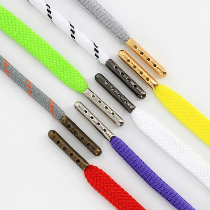 Universal Solid Color Metal Shoelace Head Shoelace Rope Tail Clip Shoelace Head Shoe Accessories Multi-colored Geometric