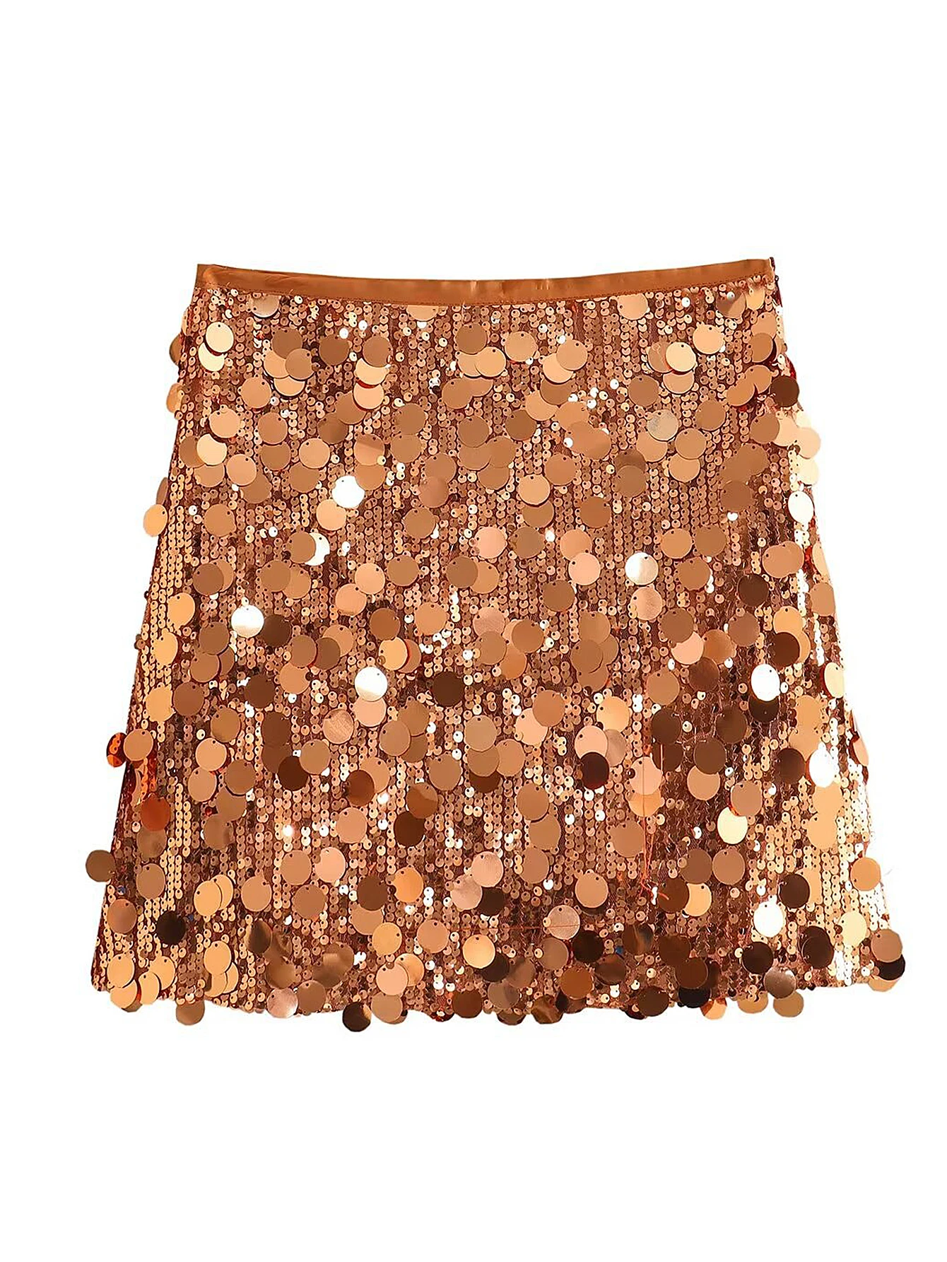 

Women's Casual Daily Basic Skirt Sequins Natural Waist A-Line High Street Mini Skirts for Summer Autumn