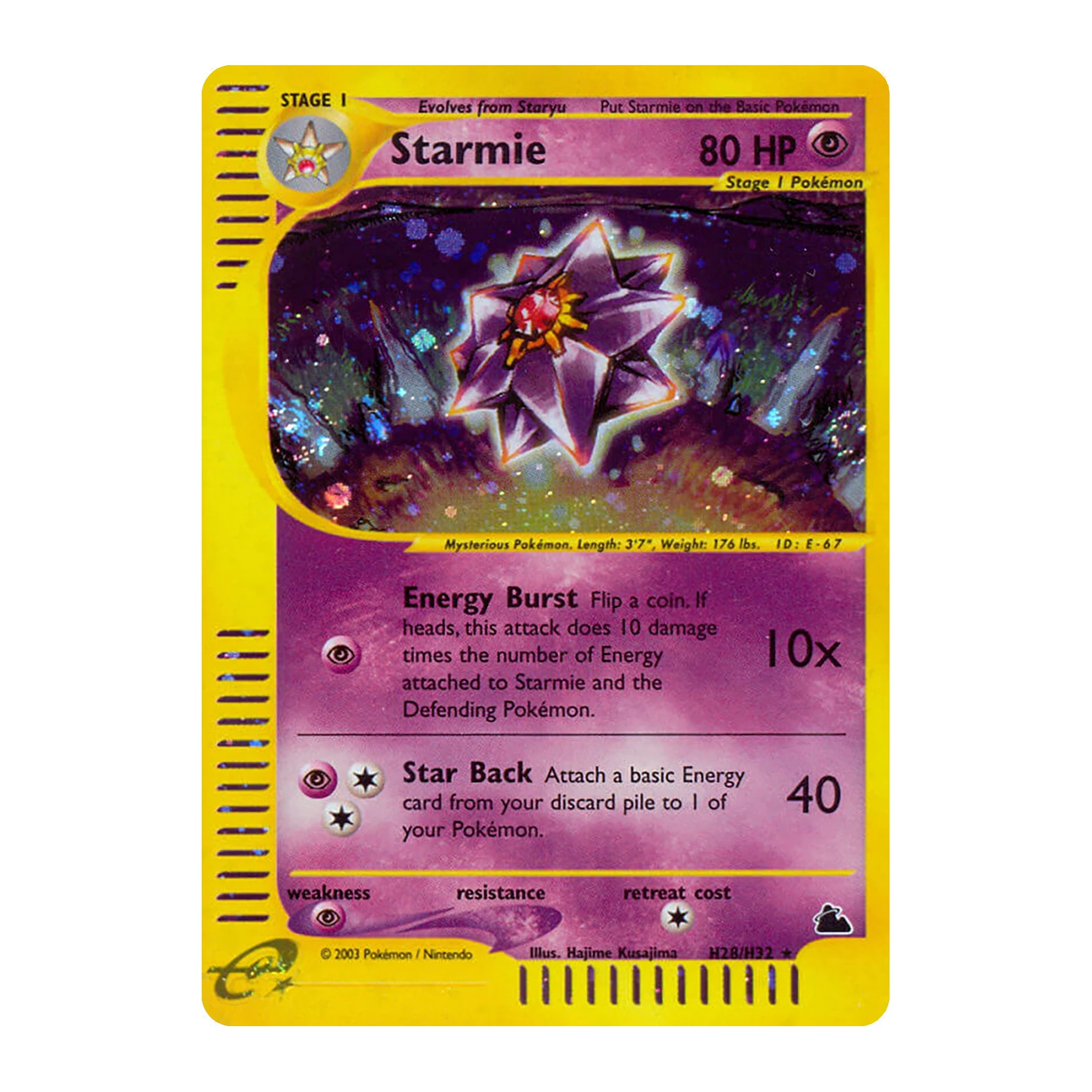 Vintage PKM Skyridge (SK) E-KARTEN H1-H32 Voll-Holo Seltene PROXY-Karten Set Gyarados Umbreon Flareon Klassische WOTC Sammelkarten – Detail 37