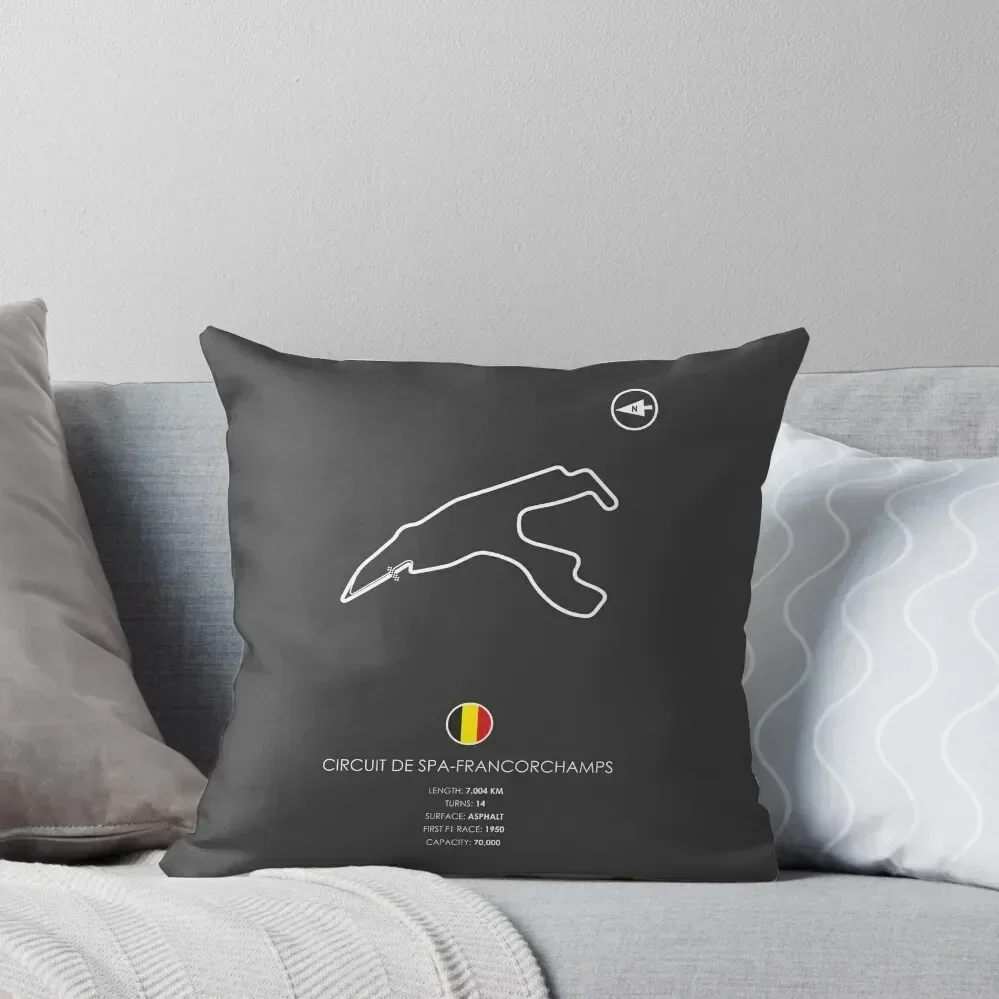 

Circuit De Spa-Francorchamps Throw Pillow pillow cover christmas Christmas s Covers ornamental pillows for living room pillow