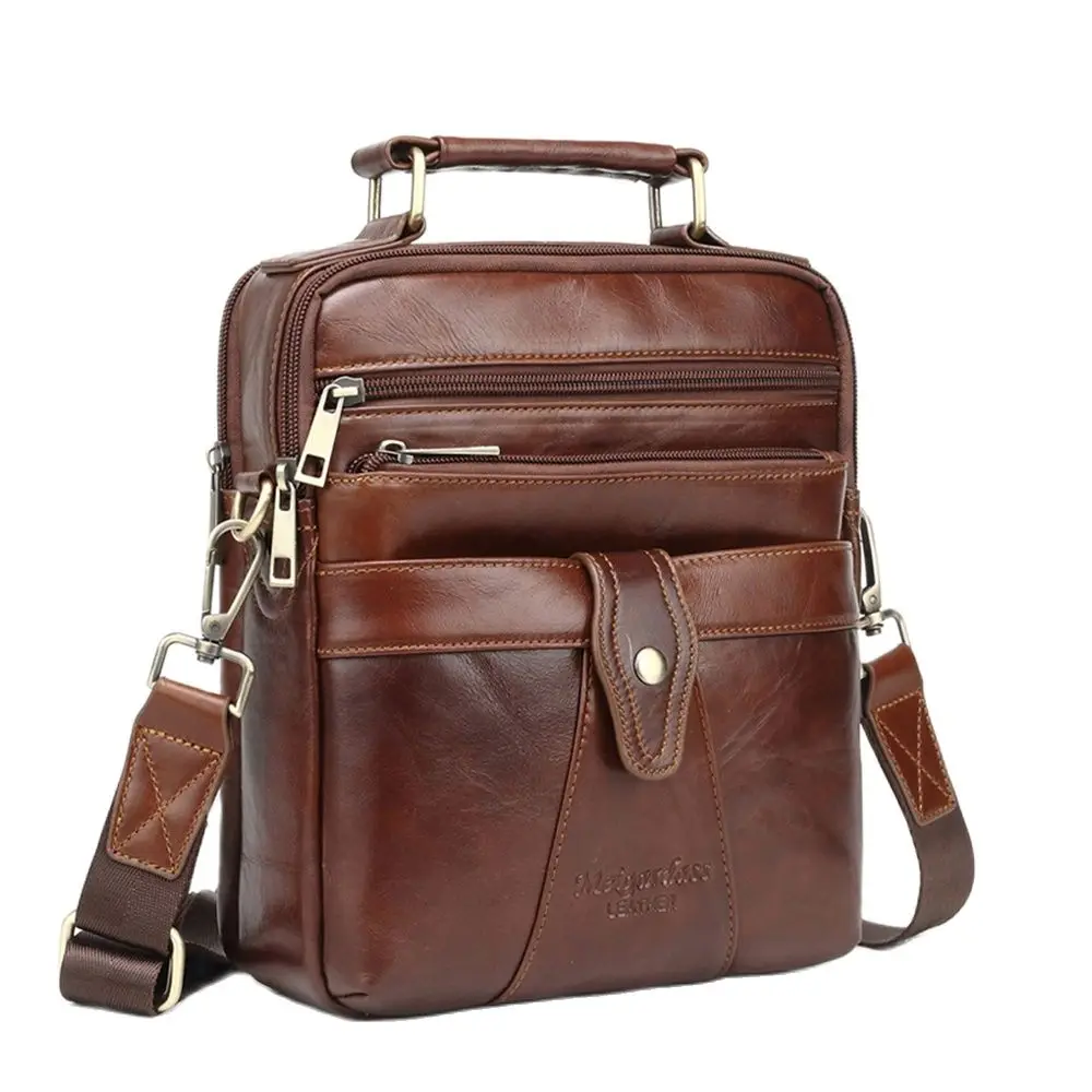 MEIGARDASS Genuine Leather Shoulder Bag Men Messenger Bag Vintage Crossbody bags for men's Handbags male Purse iPad Tablet Bags