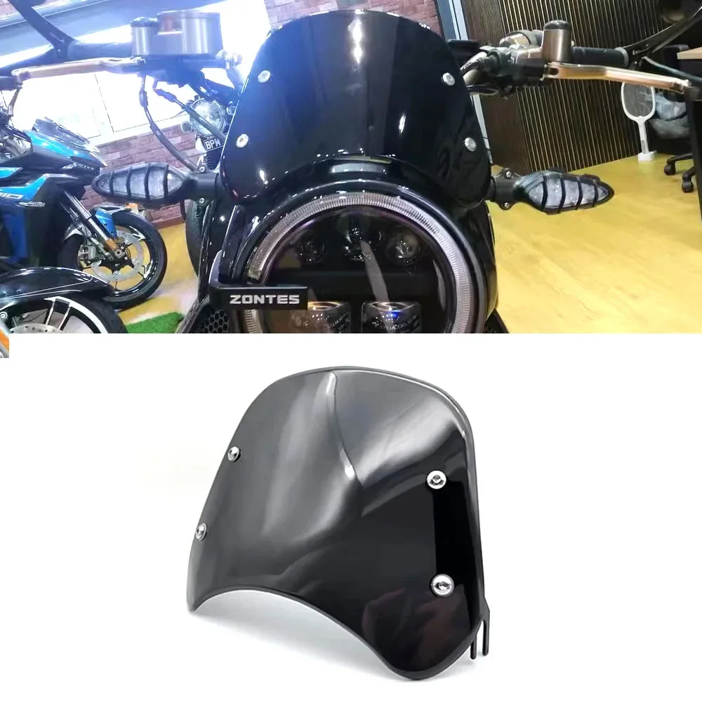 New 2022 Fit Zontes G1 Motorcycle Retro Style Windshield Apply For Zontes G1 125 / G1 155 / G1X 125 / G155 SR