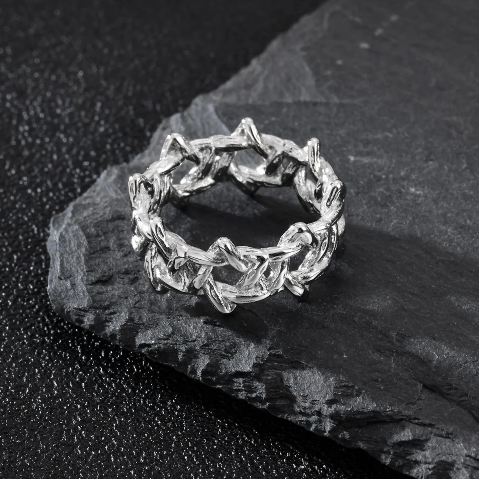 Retro Style Men's Ring in Stainless Steel
